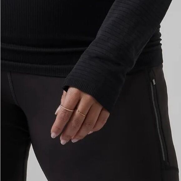 NWT Athleta Black Flurry Blizzard Rib Turtleneck Size 1X - Picture 3 of 10